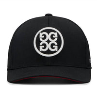 G/Fore Men's Chainstitch Circle G's Contrast Cap in onyx - men's hat - detail view