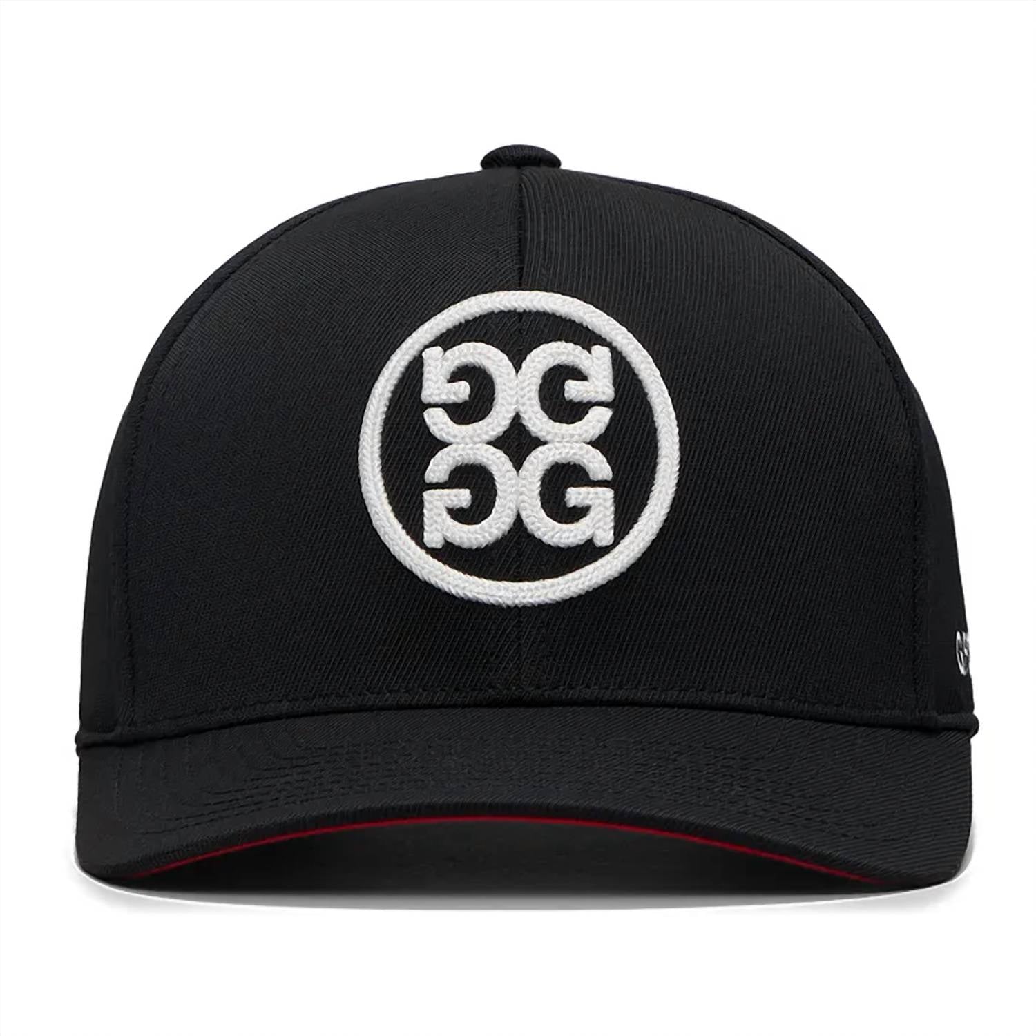 G/Fore Men's Chainstitch Circle G's Contrast Cap in onyx - men's hat - detail view