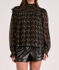 Elan - Long Sleeve Mockneck Top