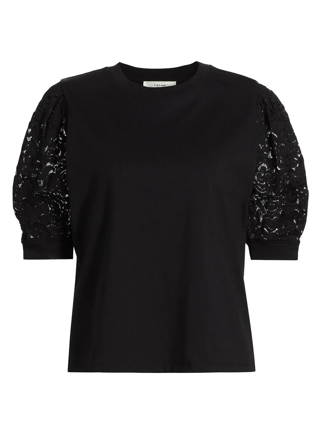 Frame - Frankie Lace Sleeve Tee