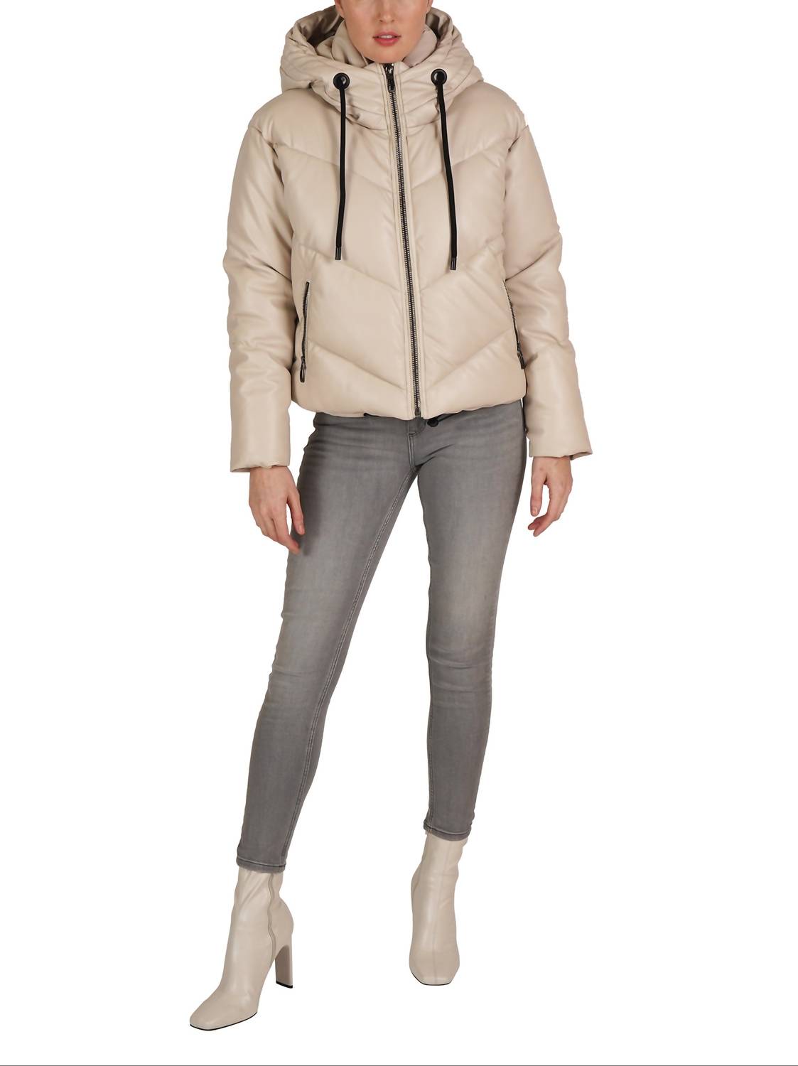 Love Token - Long Sleeve Hooded Puffer Jacket