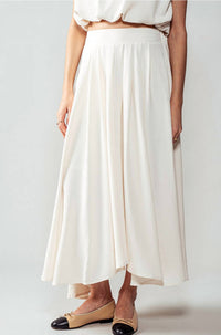 Trend:Notes - High Waisted Pleated Maxi Skirt