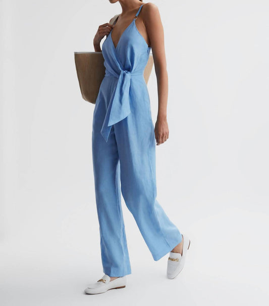 Reiss - Emily Linen Side Tie Jumpsuit