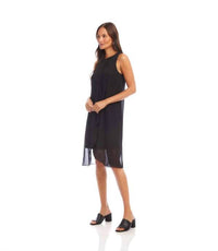 Karen Kane Crossover dress in black - women's dress - alternate view