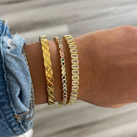 Sahira Jewelry Design - Women's Rainbow Bezel Tennis Bracelet