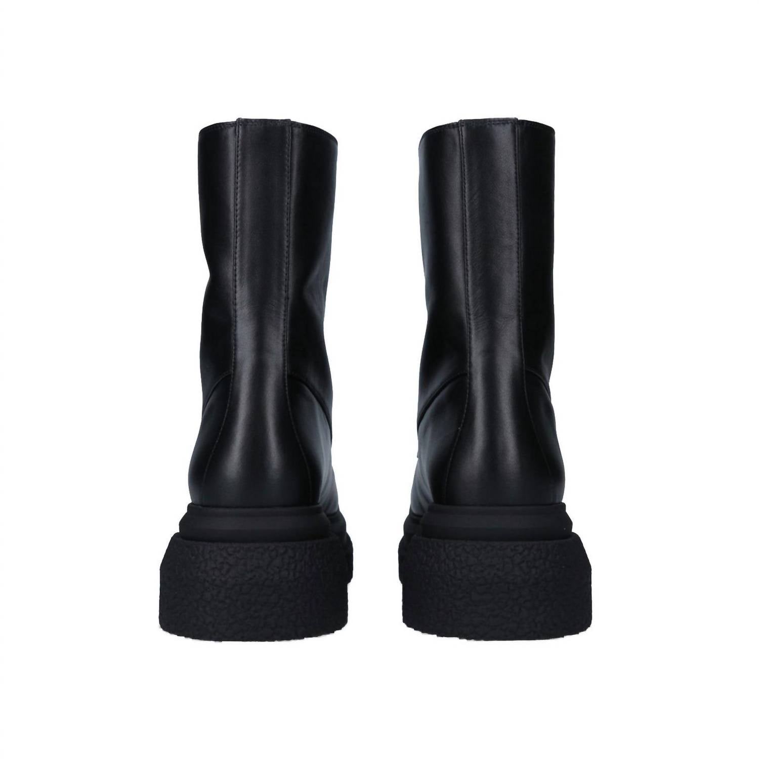 STUART WEITZMAN Women's Charli Zip Sport Leather Boots in black - women's shoe - view 4