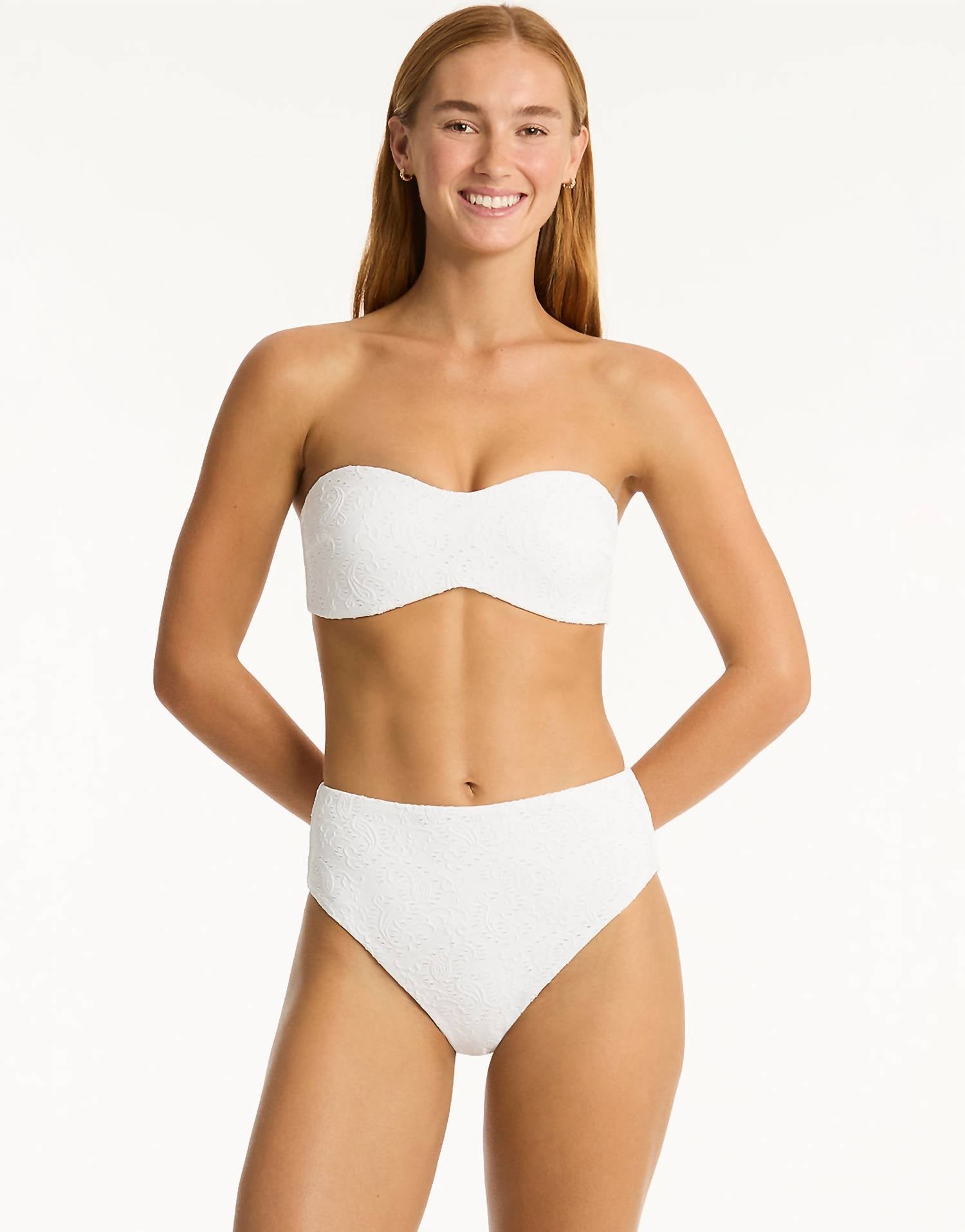 Sea Level Australia - Women's Interlace Retro High Waist Bikini Bottom