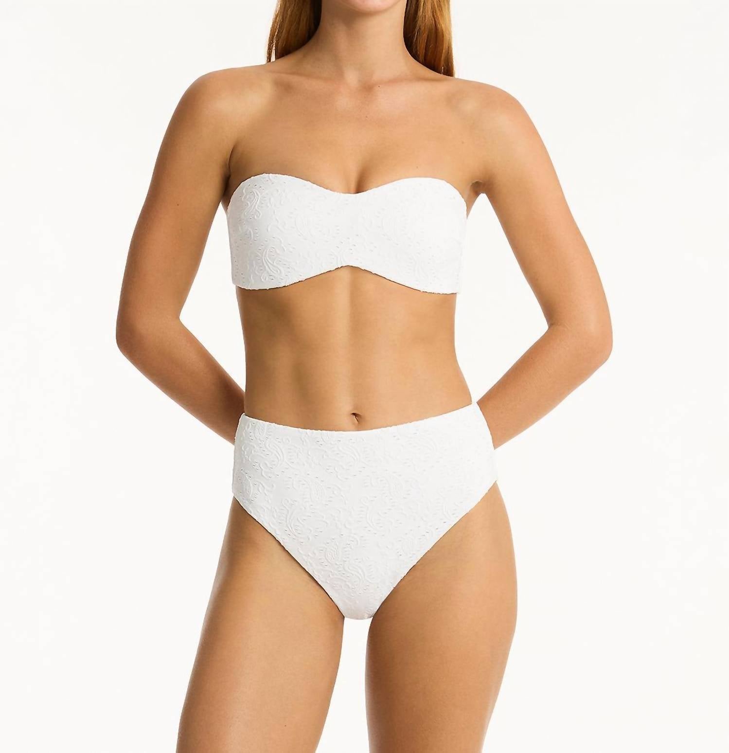 Sea Level Australia - Women's Interlace Retro High Waist Bikini Bottom