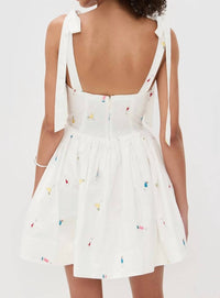 En Saison - Nellie Embroidered Corset Style Mini Dress