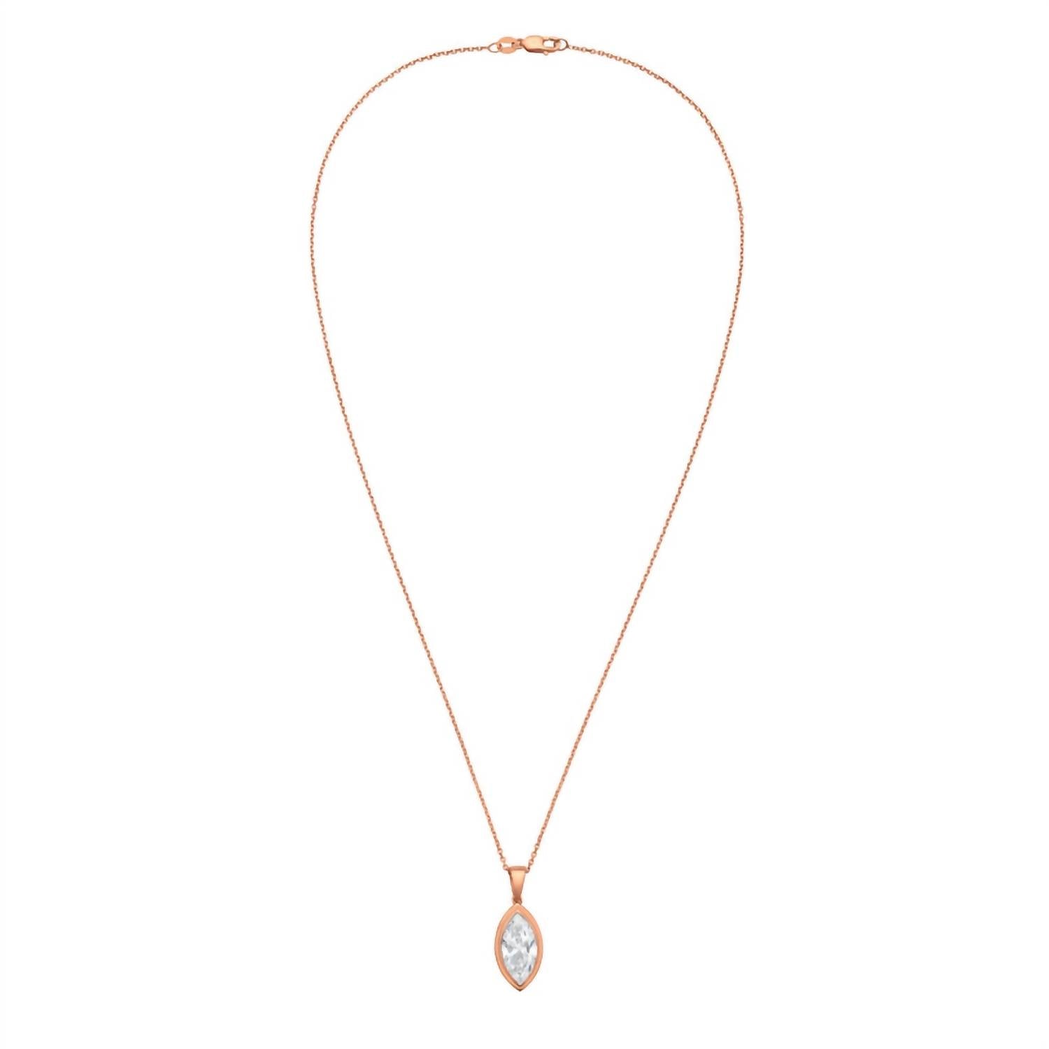 Diana M Jewels - Women's Marquise Lab-Grown Diamond Pendant Necklace (15.00 Ct) - Grand