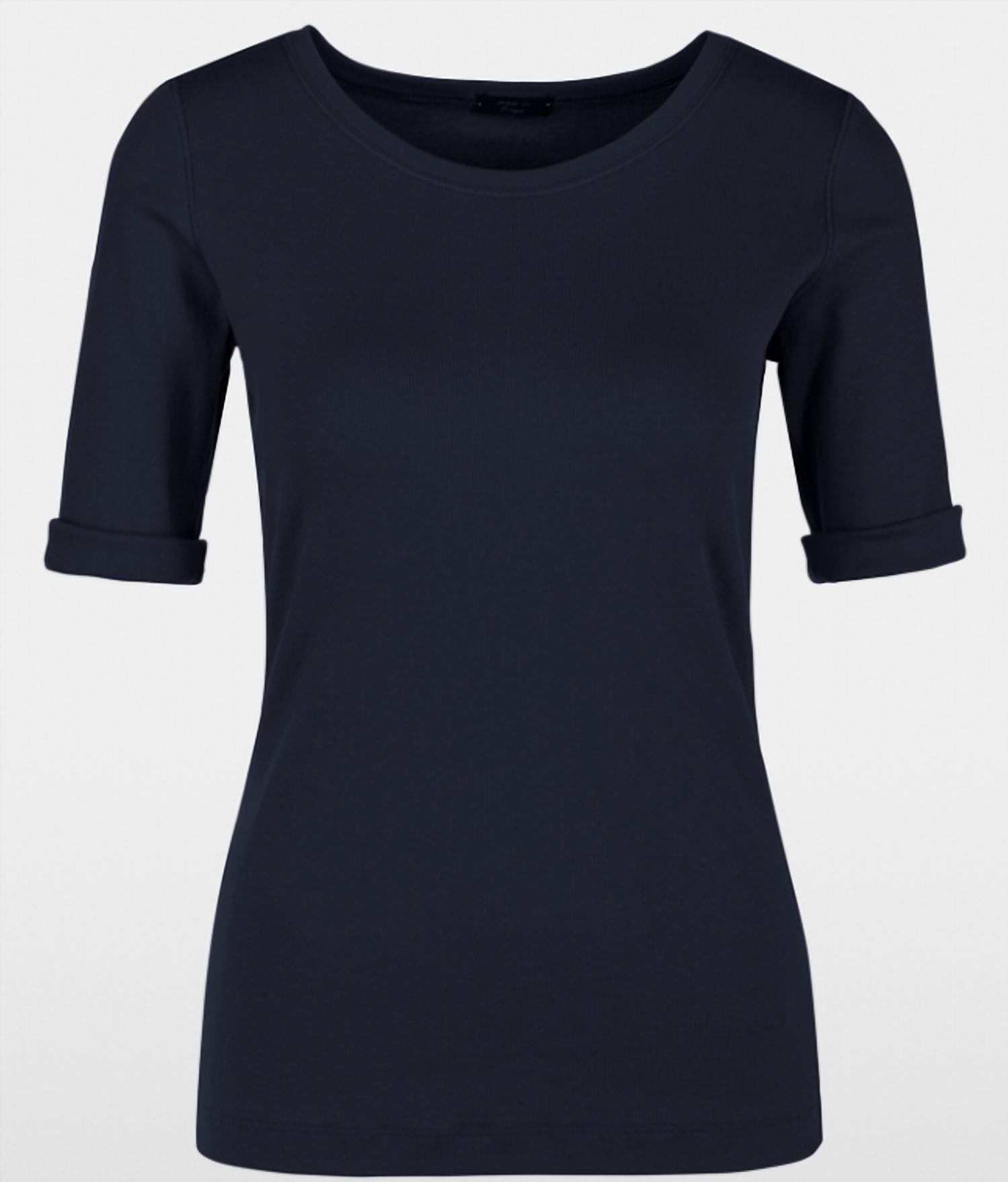 Marc Cain - Round-collar shirt with short sleeves
