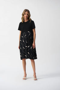 Joseph Ribkoff - Geometric Print Short Sleeve Dress