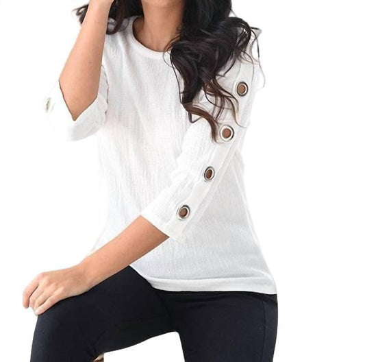 Janelle Grommet Sleeve Top