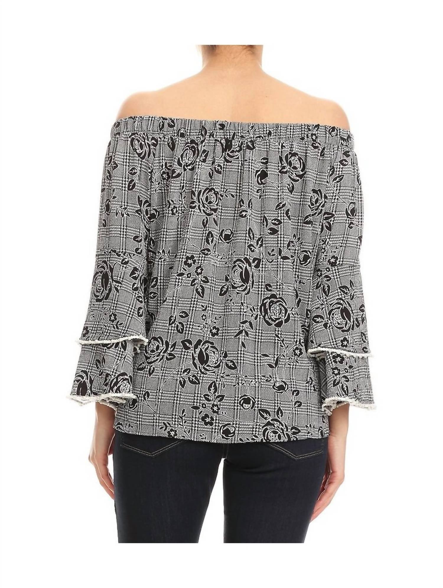 Ariella - Ruffle Sleeve With Pearls Top