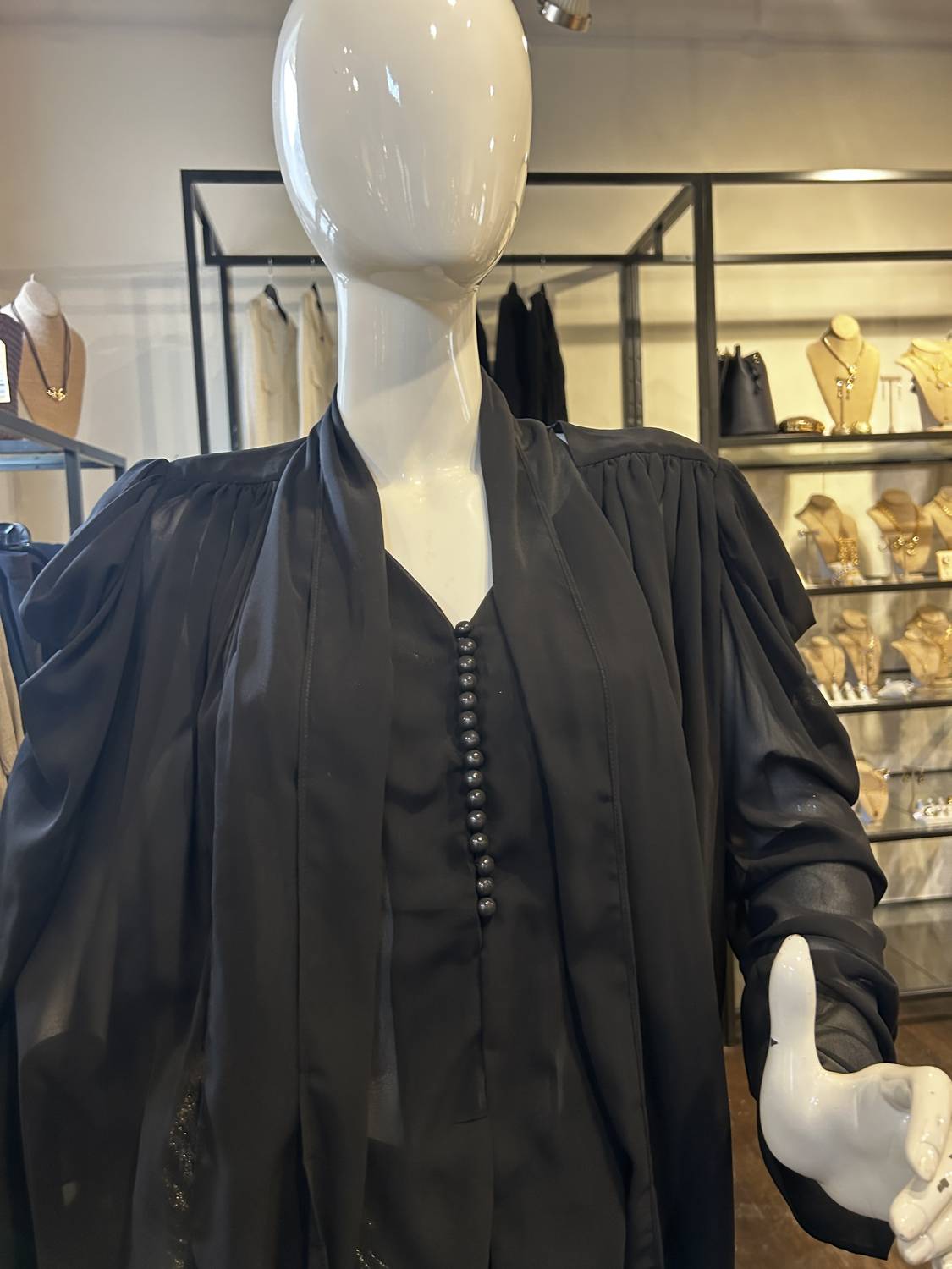 Beulahstyle - Women's Sheer Sleeve Blouse