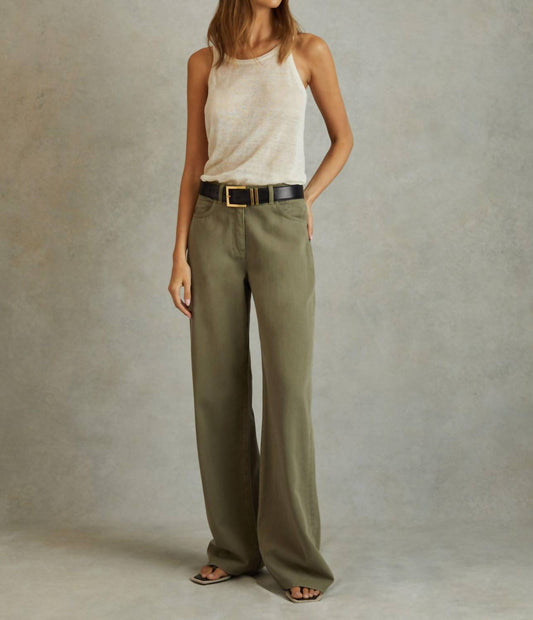 Reiss - Colorado Garment Dyed Wide Leg Trouser Jeans