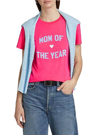 Favorite Daughter Mom Of The Year Tee Shirt in deep pink - women's t-shirt