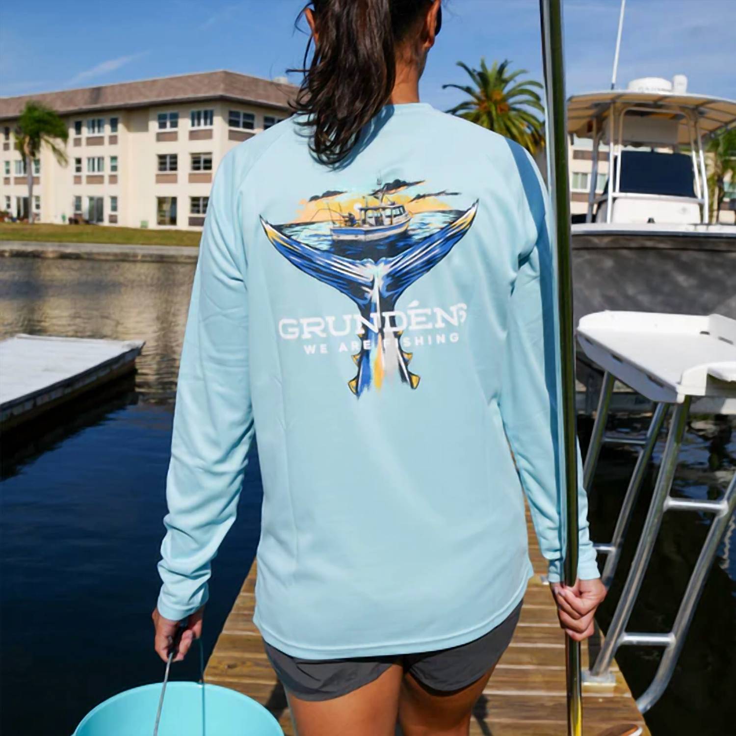 Grundens - Women's Tuna Tailscape Long Sleeve Tech Shirt