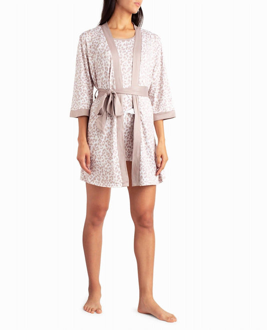 Nicole Miller - Peached Jersey Three-Piece Sleepwear Set