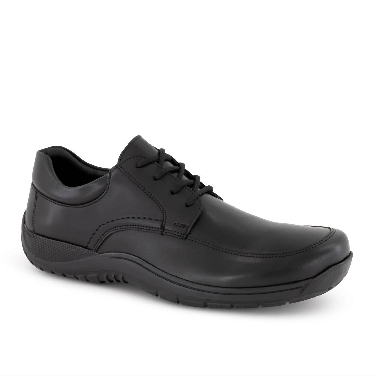 Ferrato Men's Flats Leather Shoes in black 1 - men's shoe