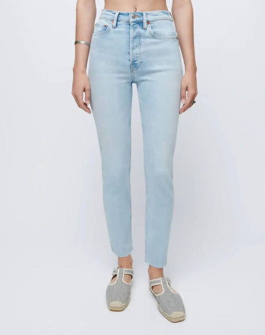 Re/Done - Women's Comfort Stretch High Rise Ankle Crop Jean