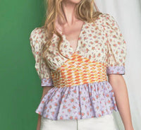 English Factory - Mixed Floral Print Top