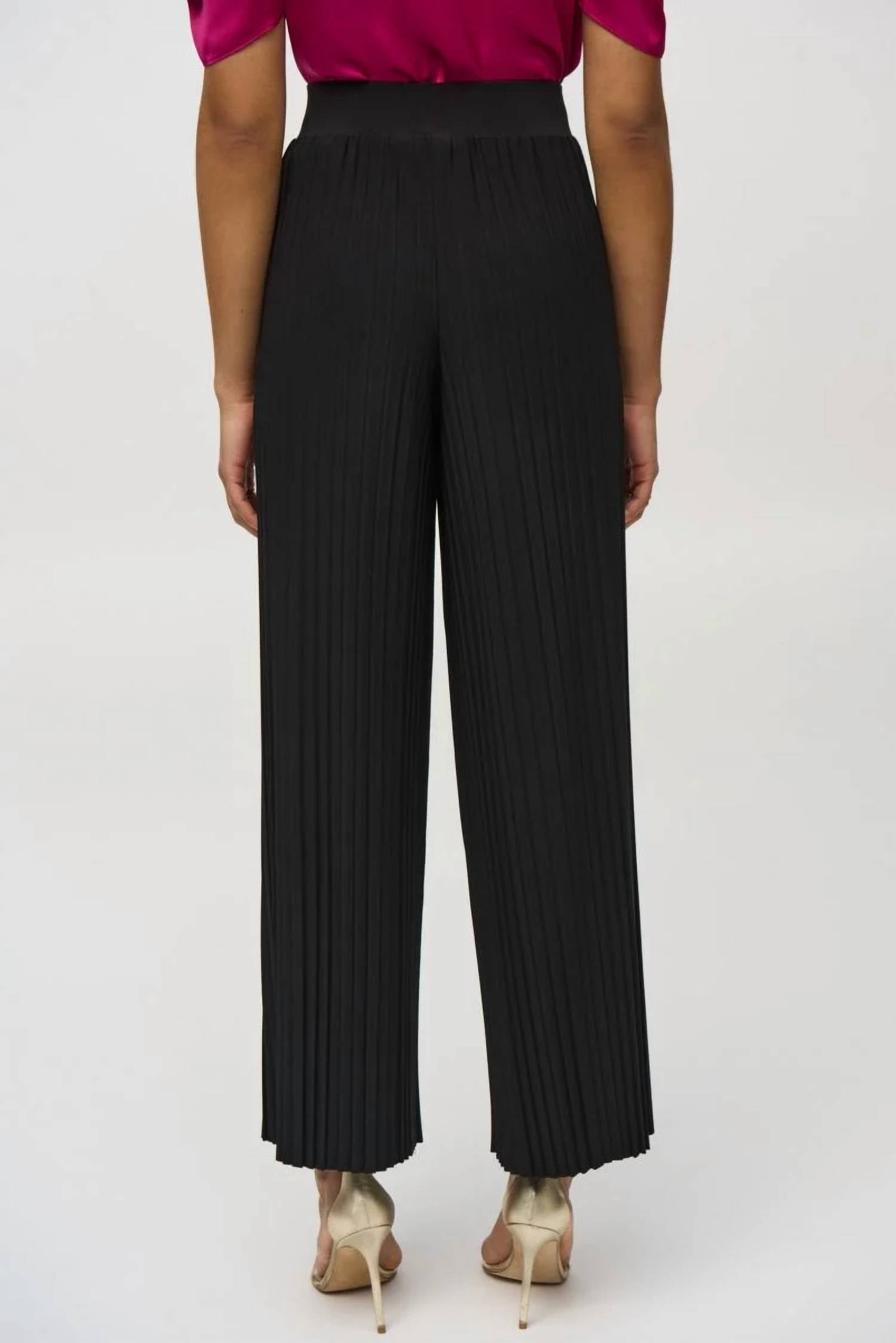 Joseph Ribkoff - Pleated Pull On Wide-leg Pants