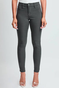 YMI Bianca Mid-rise Skinny Jeans in jet set - women's jeans - alternate view