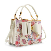 Like Dreams Women's Amelie Floral Bow Crossbody Bag in ivory - women's bag - detail view