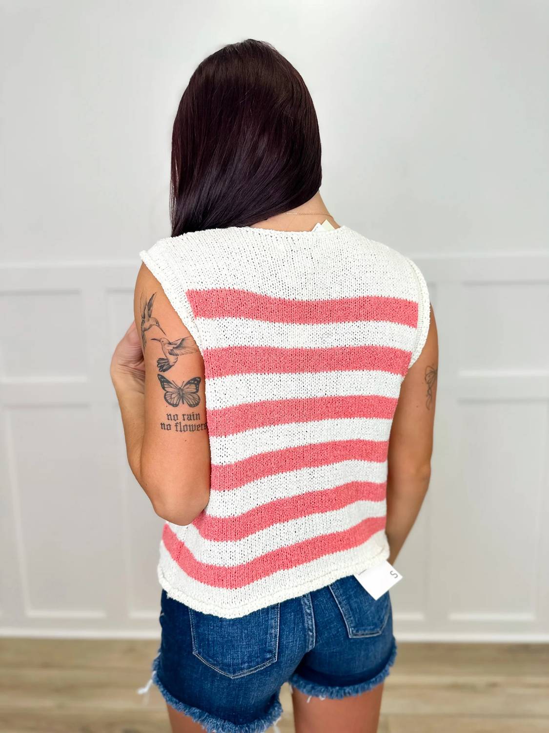 She + Sky - Call Me Obsessed Knit Cropped Sweater Vest