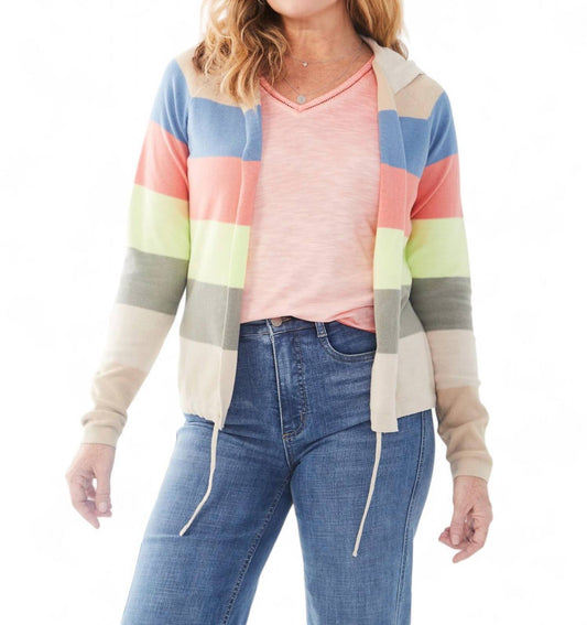 Fdj - STRIPED HOODED CARDIGAN