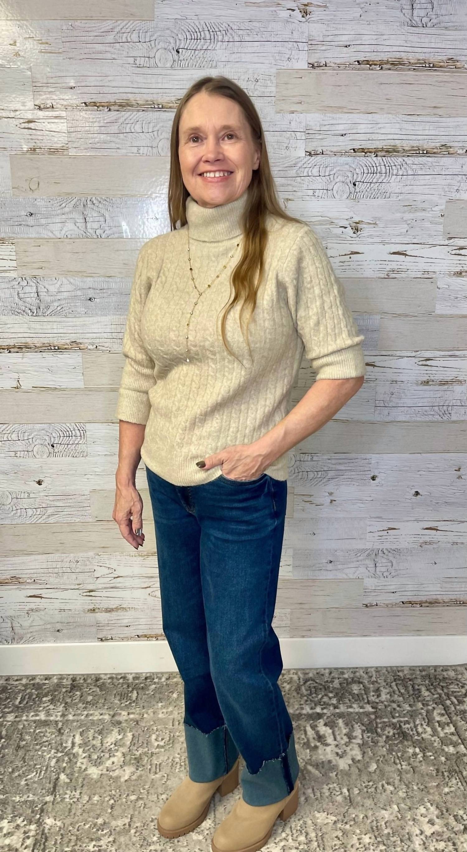 Democracy - Cuffed Elbow Sleeve Sweater
