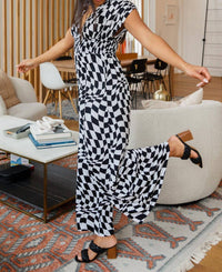 Emerald Collection - Osborn Wide Leg Patterned Jumpsuit