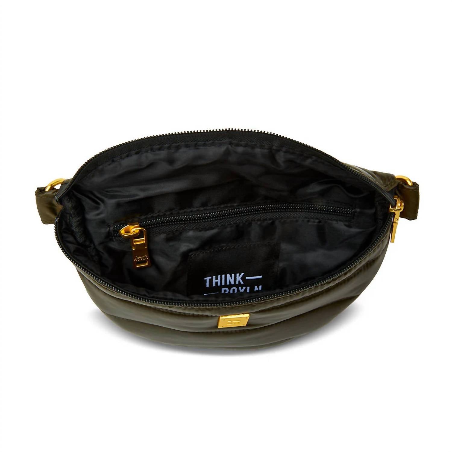 THINK ROYLN Women's Shining Star Bag in shiny dark olive - women's bag - detail view
