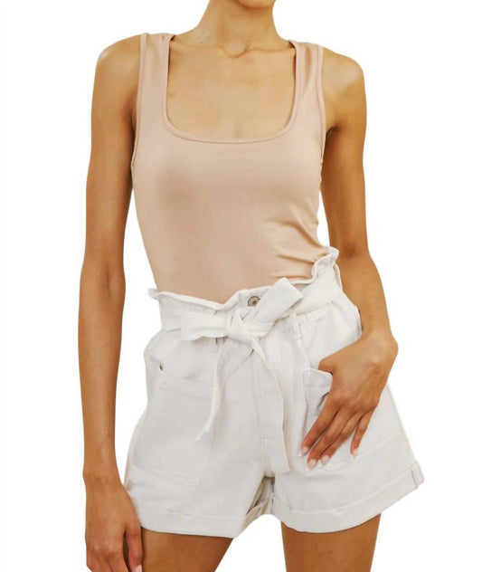 Kancan - Ultra High Rise Belted Paperbag Shorts