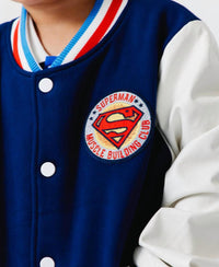 Lola + The Boys Boy's Superman Bomber Jacket in navy - item - view 4
