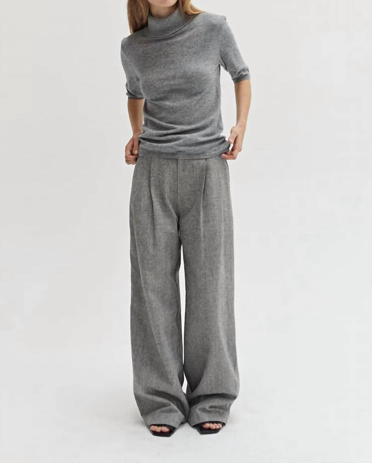 Crescent - Half Sleeve Turtleneck Top