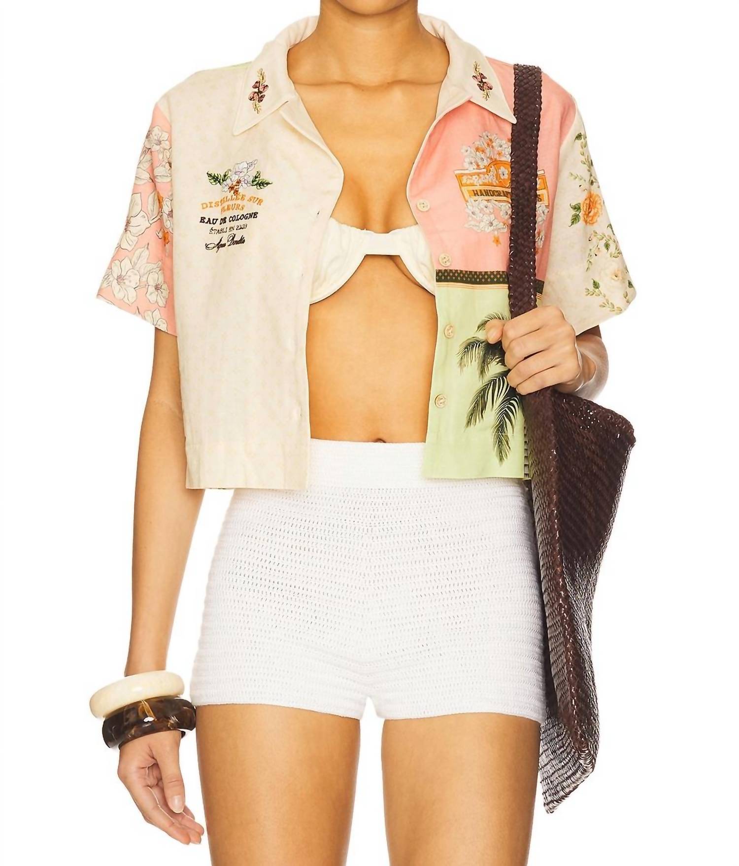 Agua Bendita - Itsy Cropped Short-sleeve Shirt
