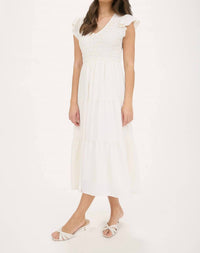 Blu Pepper - Flutter Sleeve Maxi Dress