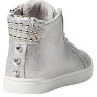 Nina Girls Ivette High Top Sneakers in silver distressed metallic - kids' sneaker - view 4