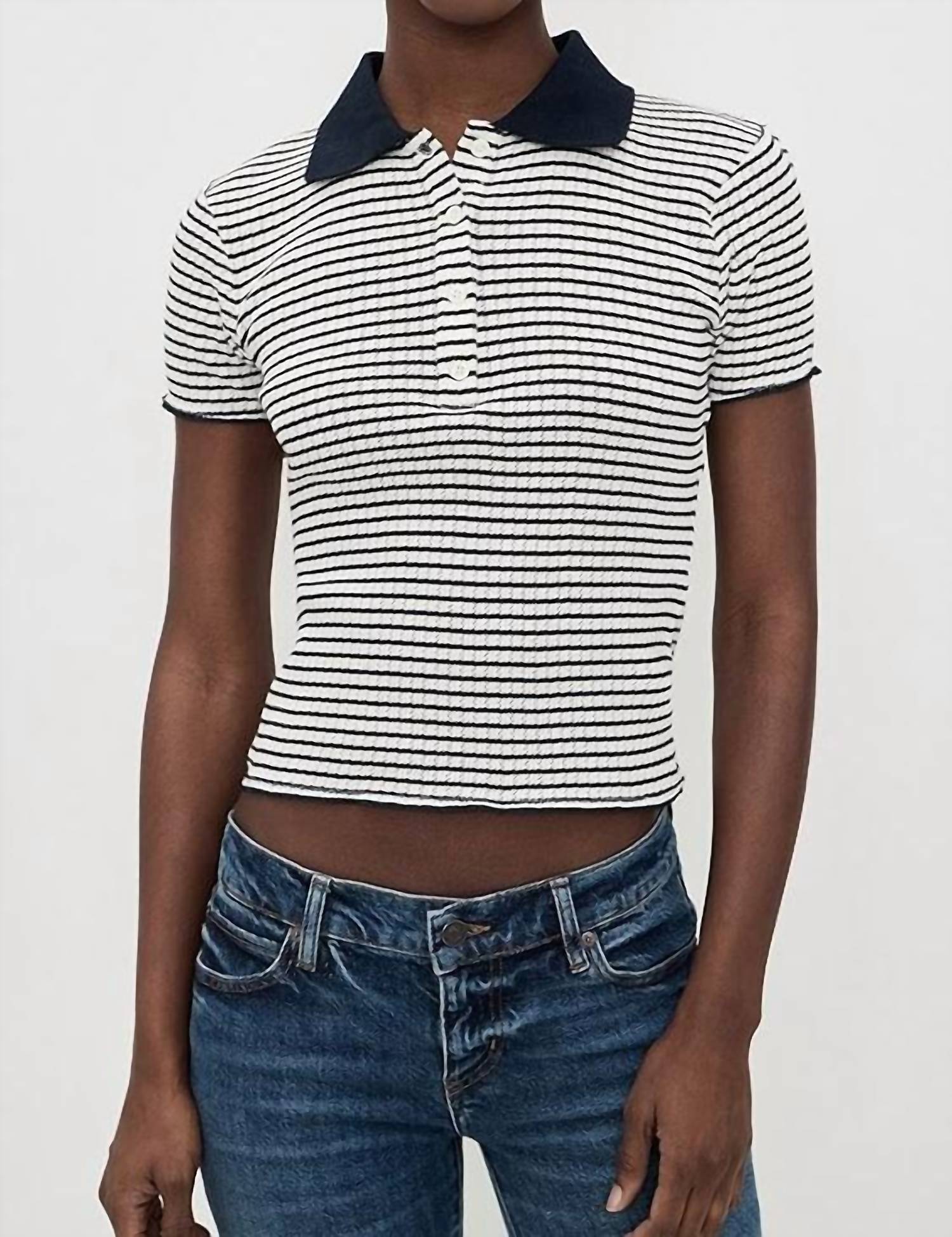 Frame - Pointelle Polo Shirt