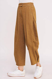 Jade By Jane - High Waisted Pleated Baggy Ankle Length Trousers
