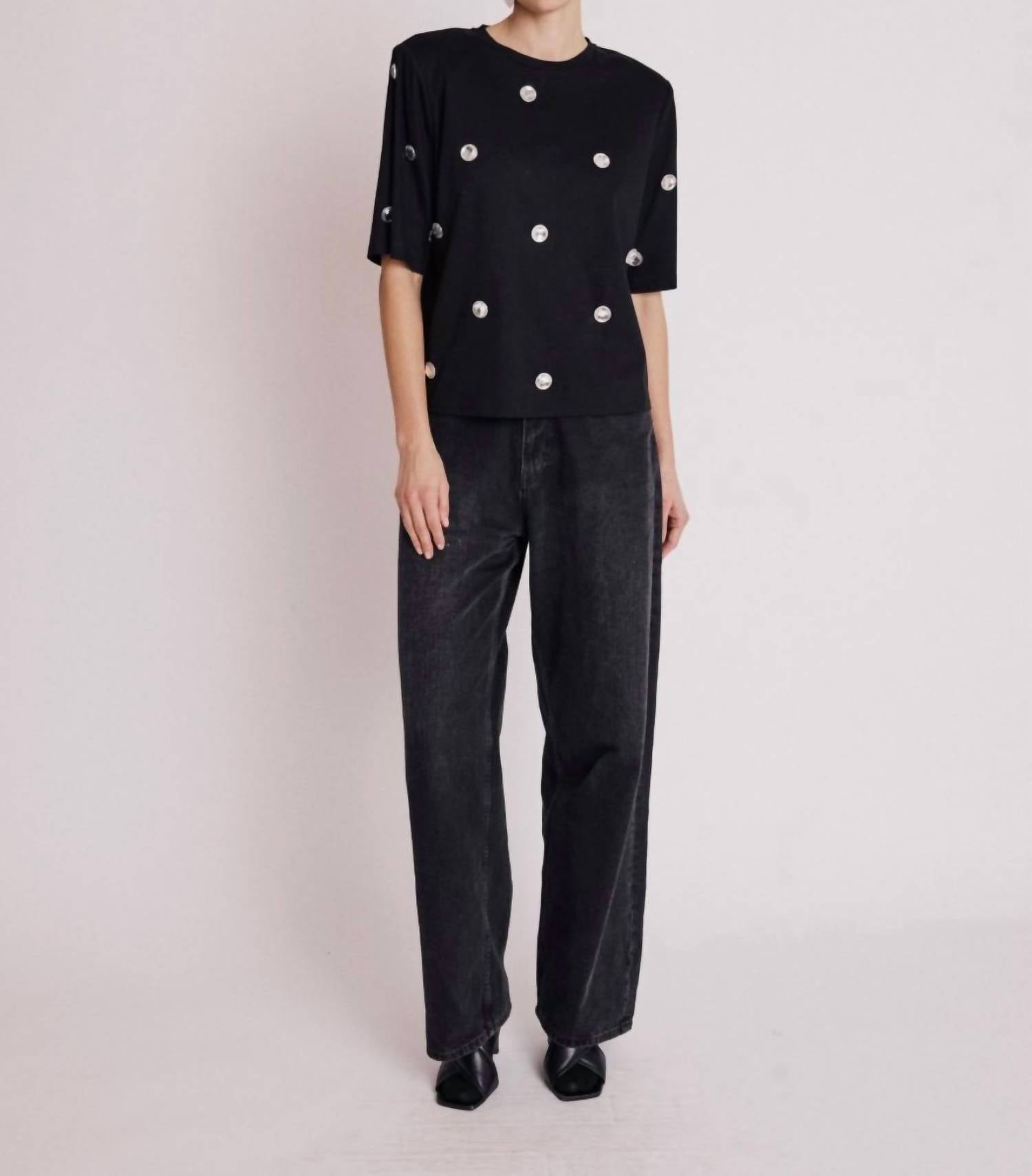 Berenice - Round Neck T-shirt With Studs