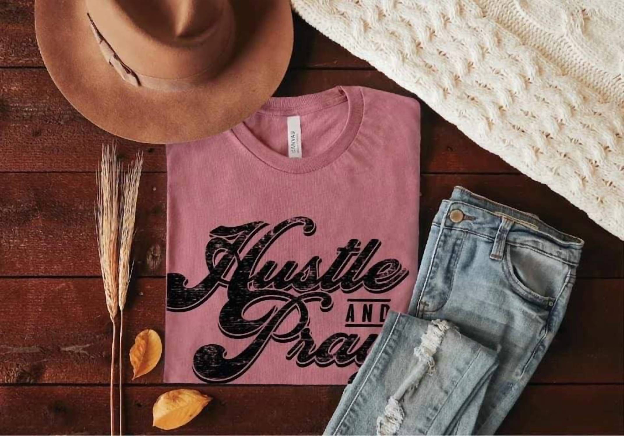 She Shed - Hustle and Pray Tee