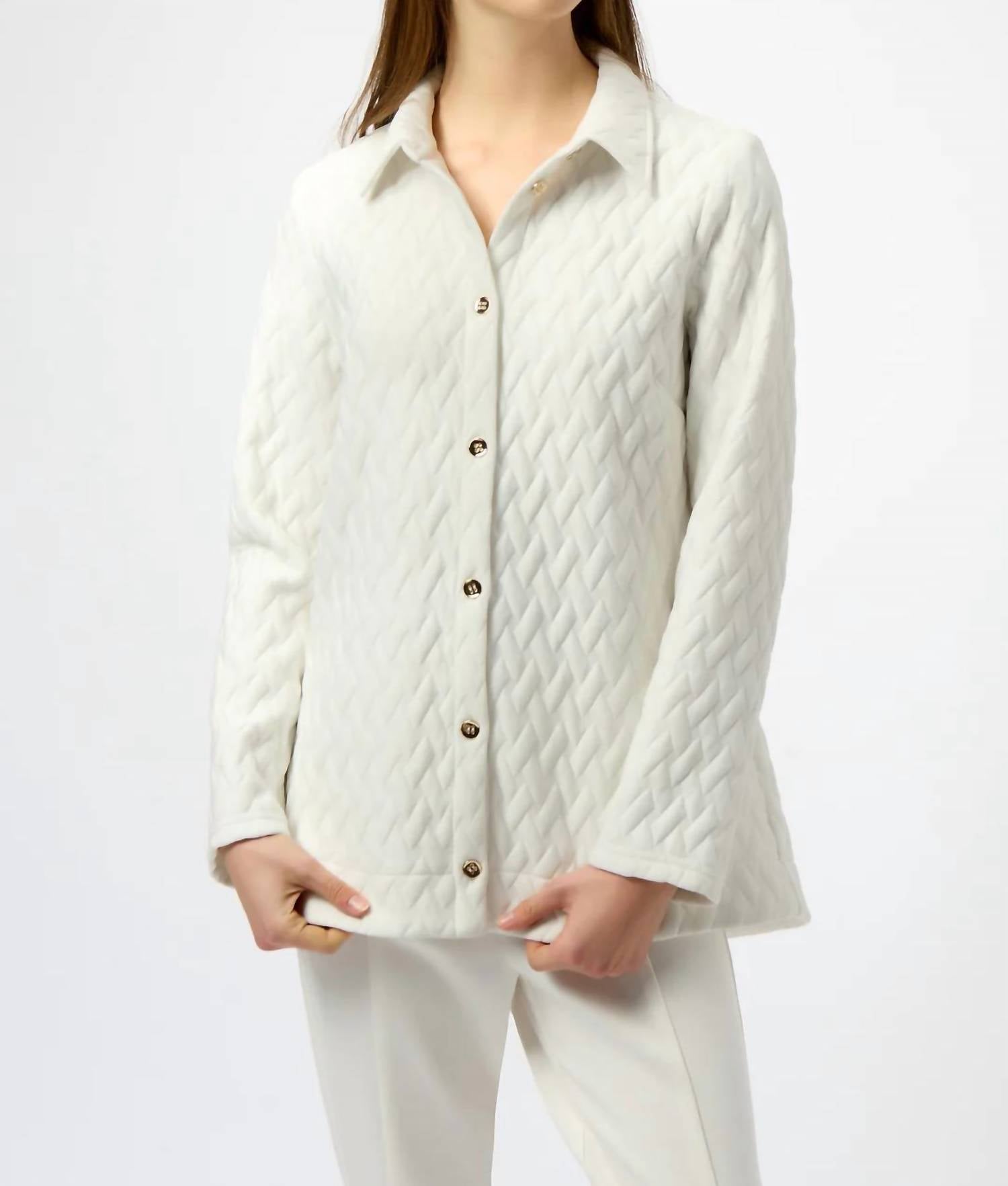 Joseph Ribkoff - Long Sleeves Quilted Jacket