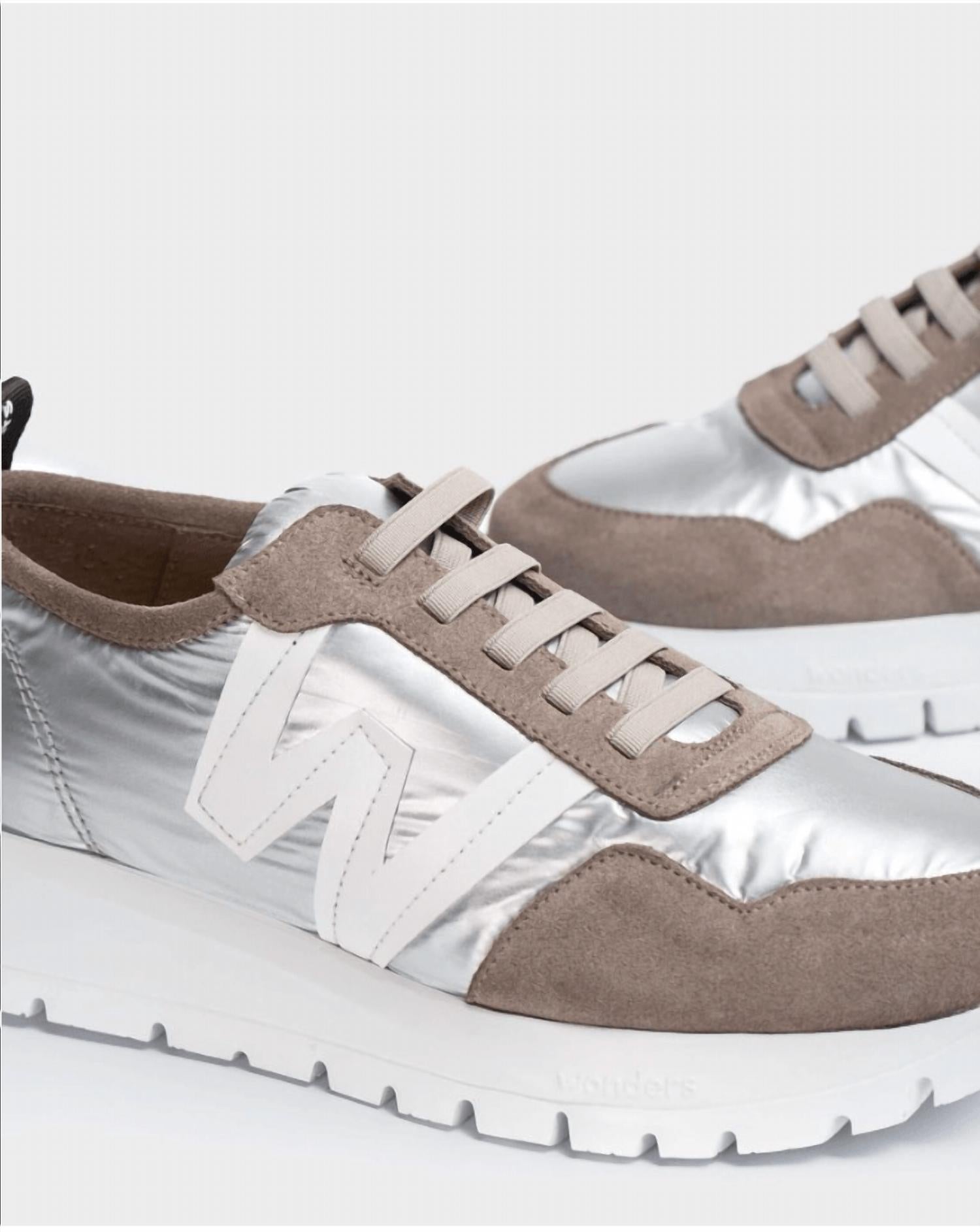 Wonders Women's A-2416 Sneakers in taupe plata - women's sneaker - alternate view
