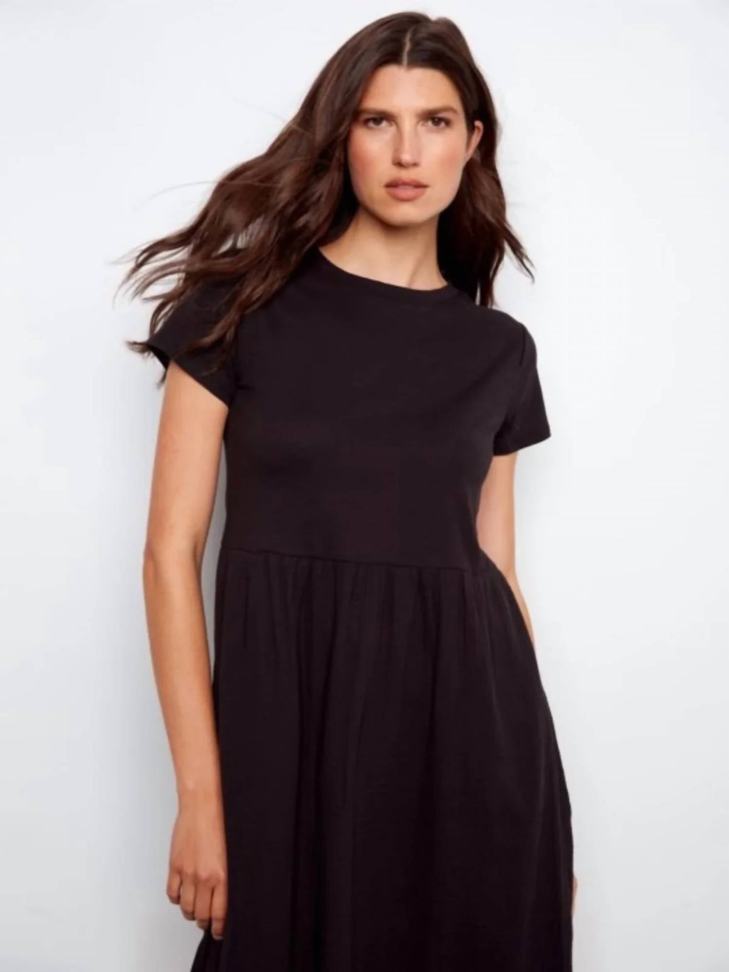 Charlie B - Crew Neck Long Dress