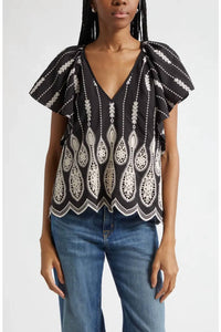 Ramy Brook - Bettie Embroidered Lace Top