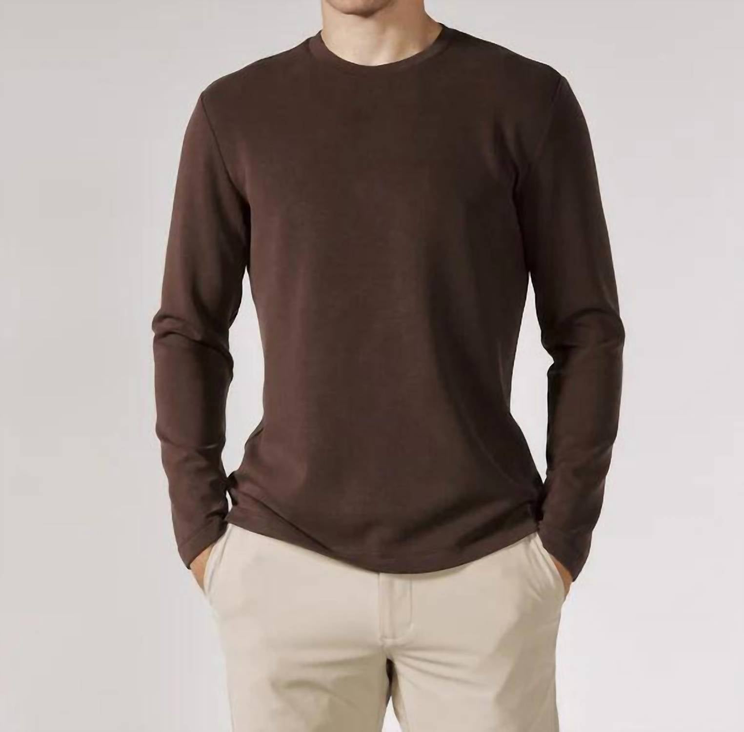 7Diamonds Men's Rev Long Sleeve Tee in bordeaux - men's long sleeve top