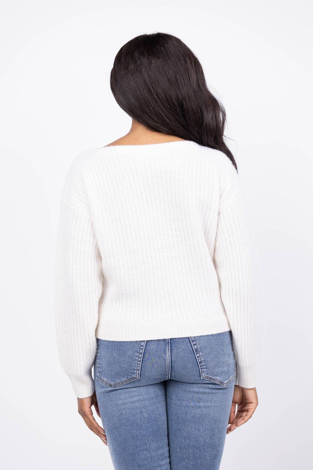 White + Warren - Cashmere Ribbed Boatneck Top